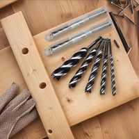 MOXPIFY fa fúró spirál bit 32 x 155 mm központi csúccsal E 9,5 szár puha és kemény fához 8