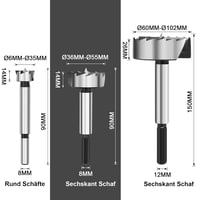 MOXPIFY Forstner fúrófej 18 mm faanyaghoz, 90 mm hosszú, 8 mm hengeres szárú 2