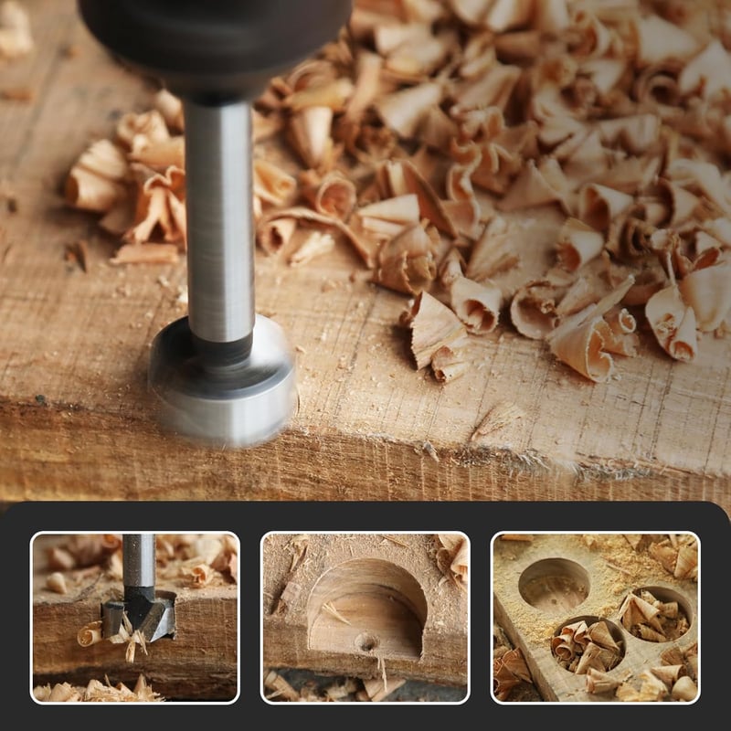 MOXPIFY Forstner fúrófej 18 mm faanyaghoz, 90 mm hosszú, 8 mm hengeres szárú