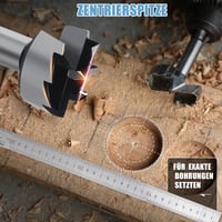 MOXPIFY Forstner fúrófej 18 mm faanyaghoz, 90 mm hosszú, 8 mm hengeres szárú 3