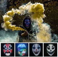 MOYACA LED Maszk Gesztus Érzékeléssel, Világító Halloween Jelmez Cosplay Farsang 4