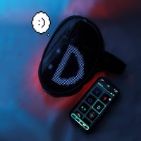 MOYACA LED Maszk Gesztus Érzékeléssel, Világító Halloween Jelmez Cosplay Farsang 6