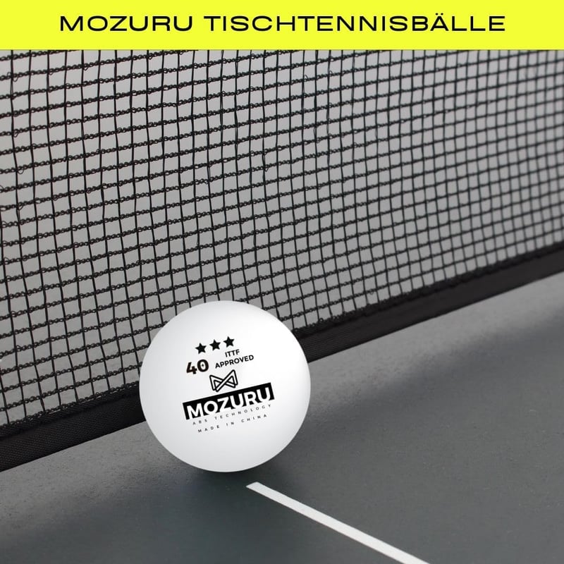 MOZURU 6 db Profi Pingponglabda 3 Csillag ITTF 40+ mm ABS Fehér