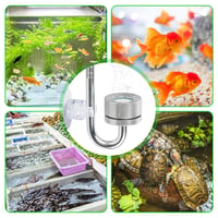 Difuzor CO2 MplehDa pentru acvariu, atomizor de dioxid de carbon din aliaj de aluminiu, cu ventuze și tub în formă de U, pentru plante de apă dulce 5