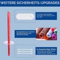 Set 32 Lumânări pentru Urechi MQUPIN - cu 8 Arome, Filtru de Siguranță, 16 Discuri de Protecție și 32 de Bețișoare de Curățare, Conuri Colorate pentru Eliminarea Cerumenului 5