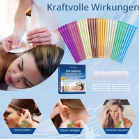 Set 32 Lumânări pentru Urechi MQUPIN - cu 8 Arome, Filtru de Siguranță, 16 Discuri de Protecție și 32 de Bețișoare de Curățare, Conuri Colorate pentru Eliminarea Cerumenului 3