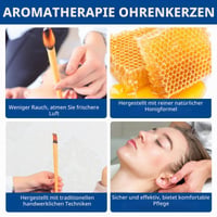 Set 32 Lumânări pentru Urechi MQUPIN - cu 8 Arome, Filtru de Siguranță, 16 Discuri de Protecție și 32 de Bețișoare de Curățare, Conuri Colorate pentru Eliminarea Cerumenului 4