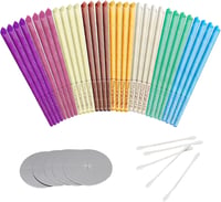 Set 32 Lumânări pentru Urechi MQUPIN - cu 8 Arome, Filtru de Siguranță, 16 Discuri de Protecție și 32 de Bețișoare de Curățare, Conuri Colorate pentru Eliminarea Cerumenului 1