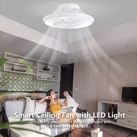 MQW stropni ventilator sa svjetiljkom 72W LED s mogućnošću prigušivanja, bijeli, rotacija 360° — oštećenje na aluminijskom okviru (stanje: vidi 2. sliku) 8