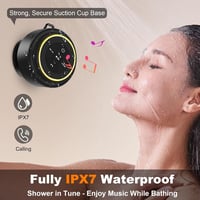 MR.LUYU IPX7 Vízálló Bluetooth Fürdőszobai Hangszóró Szívókoronggal és Mikrofonnal 2