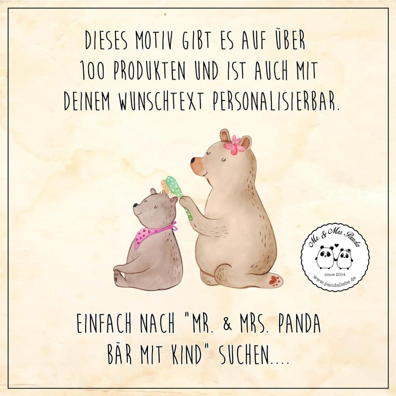 Mr. & Mrs. Panda Sárga Képeslap Mackó Gyerek Motívummal - Anyák Napja Apák Napja Üdvözlőlap Köszönetkártya