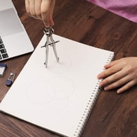 Compas profesional pentru geometrie Mr. Pen cu mine de rezervă, compas metalic pentru desen, destinat elevilor, rechizite școlare 8
