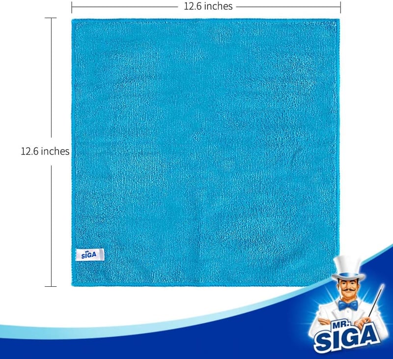 MR.SIGA Mikroszálas Törlőkendő Szett 20db - Szuper Nedvszívó, Szöszmentes Tisztítókendő Ablakhoz, Konyhai Használatra, 32x32cm, Többszínű