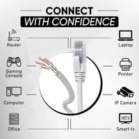 Mr. Tronic 305m Cat 5E Ethernet Hálózati Kábel, Gyors Internet Kapcsolathoz, AWG24, 1 Gbps, 100 MHz, UTP CCA, Szürke LAN Kábel 4