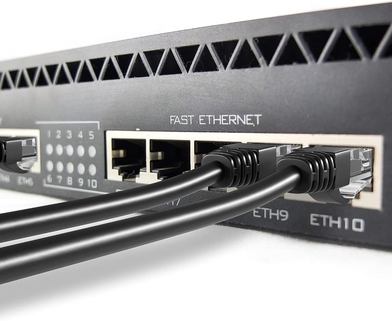 Mr. Tronic 50m Kültéri Vízálló Cat6 Ethernet Hálózati Kábel Fekete