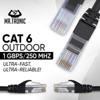 Mr. Tronic Outdoor Cat6 Ethernet Kábel 100m Vízálló RJ45 Csatlakozóval Fekete 3