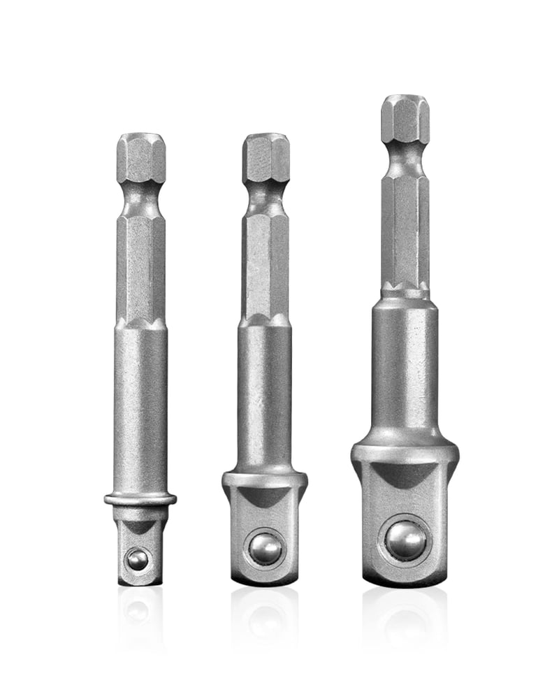 Adaptérová sada nástrčných kľúčov Mr.Wintek na vŕtačku - 1/4", 3/8", 1/2" - 3 ks