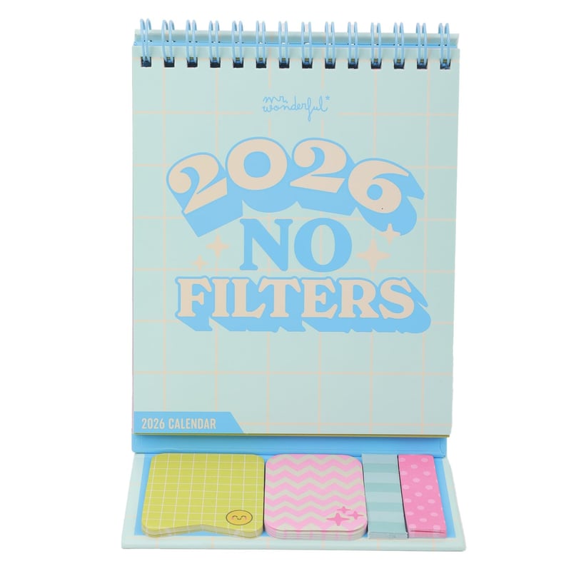 Mali stolni kalendar Mr. Wonderful No Filters 2026.