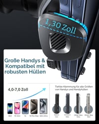 MRGLAS 2026 autós szellőzőrácsos telefontartó fém kampóval, egykézzel kezelhető 6