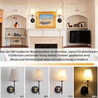 MRHYSWD 2 darabos fali lámpa modern vintage stílusú hálóhoz nappalihoz 6