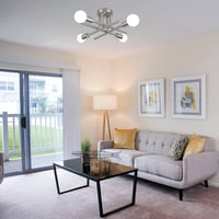 Lampă de tavan vintage industrială MRHYSWD, argintie, cu 4 socluri E27, pentru living, dormitor, bucătărie, hol, fără becuri incluse 3