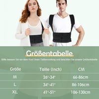 MRLI Hátfeszítő Gerincvédő Tartáskorrekció Férfi Női M Méret Fekete 5