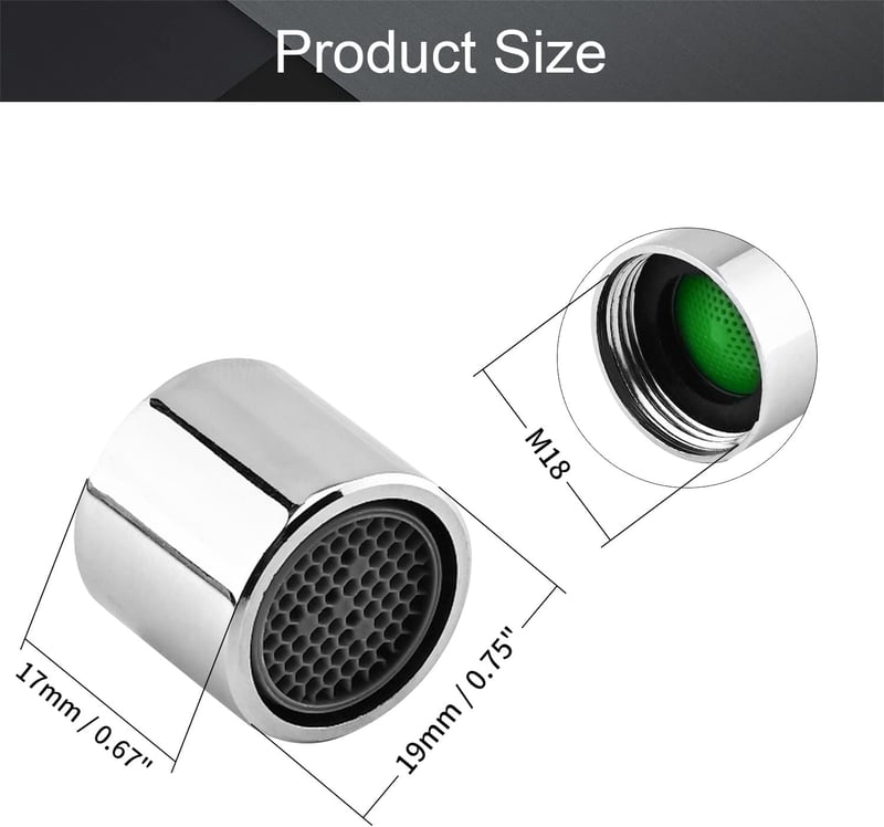 MroMax 18mm Csaptelep Perlátor 3 darabos Univerzális Réz Csapszűrő Fürdőszoba Konyha Mosdó Cserealkatrész