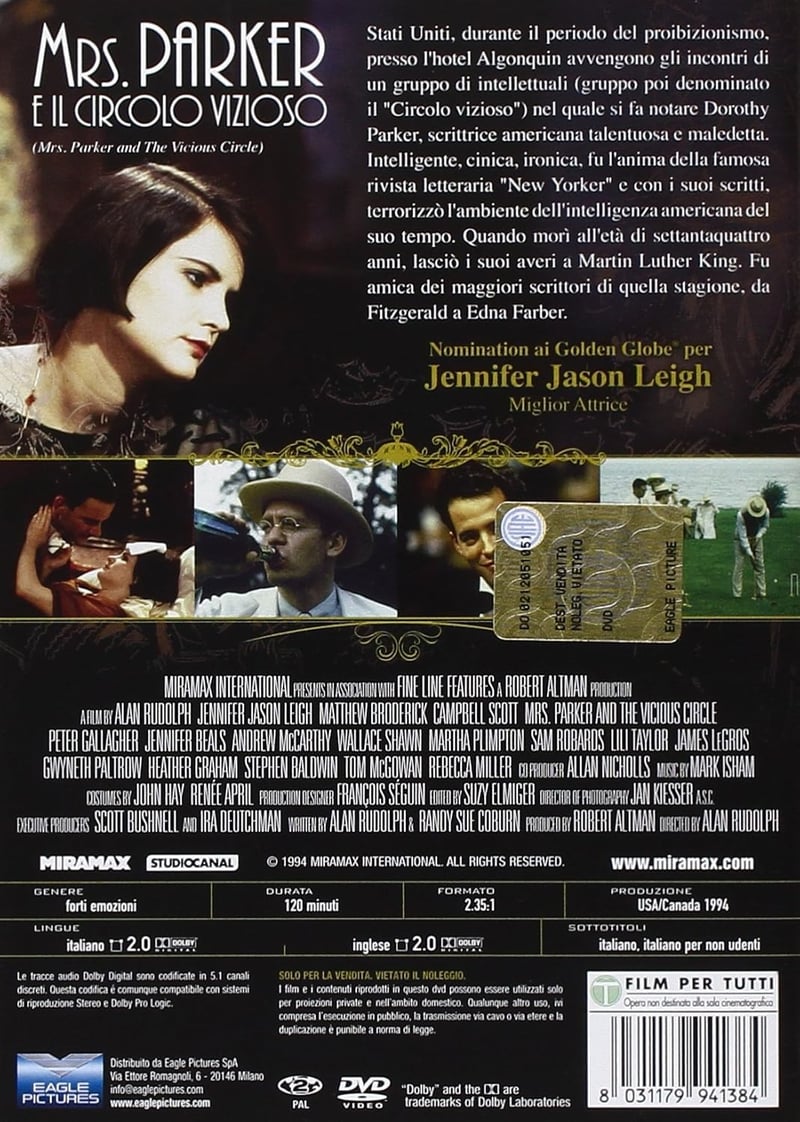 Mrs Parker és a Gonosz Kör DVD Import