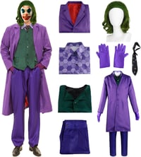 Mrsclaus Bohóc Jelmez Férfiaknak Lila Kabáttal Halloween Karnevál Outfit 1