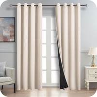 MRTREES Bézs Sötétítő Függöny Szett 2db 225x140cm Hőszigetelő Blackout 1