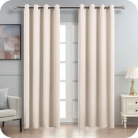 MRTREES Bézs Sötétítő Függöny Szett 2db 225x140cm Hőszigetelő Blackout 2