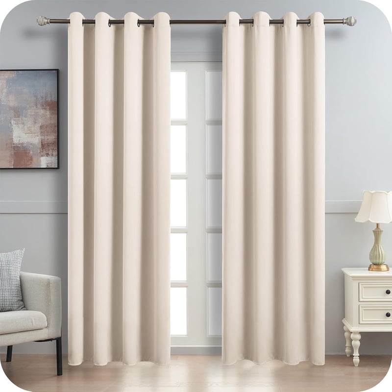 MRTREES Bézs Sötétítő Függöny Szett 2db 225x140cm Hőszigetelő Blackout