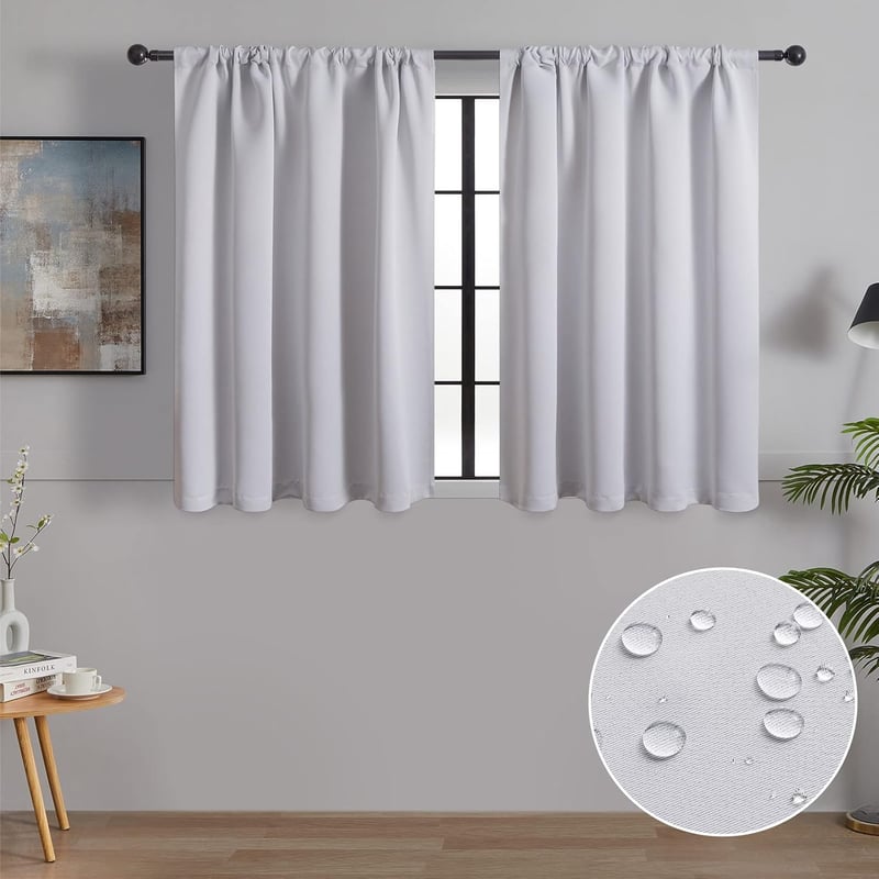 MRTREES Sötétítő Függöny Szett 2 db Krém 60x120 cm Nappali Hálószoba Konyha