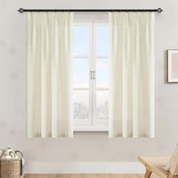 MRTREES Voile Függöny Félig Átlátszó Világos Bézs 145x132cm 2db 6