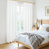 MRTREES Voile Függöny Fodros Szalaggal Fehér 220x140 cm 2 db Szett 6