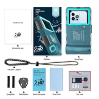 Vodeodolné potápačské puzdro MRUOZRUI na šnorchlovanie do hĺbky 15 m, ochranné puzdro na fotenie a natáčanie pod vodou so šnúrkou na krk pre iPhone 16/15/14/13-11 Pro Max/XR/XS a Samsung S24/S23-S21, tyrkysové 9