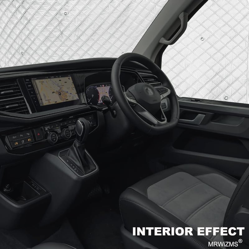 MRWiZMS VW T5 T6 Hővédő Szőnyeg Szélvédő Alumínium Fleece UV Védelem 8 Részes