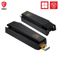 Trojpásmový USB adaptér MSI AXE5400 WiFi 6E – 5400 Mbps, 6 GHz/5 GHz/2,4 GHz, MU-MIMO, Beamforming, WPA3, nastaviteľná anténa, s podstavcom 7