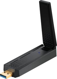 Trojpásmový USB adaptér MSI AXE5400 WiFi 6E – 5400 Mbps, 6 GHz/5 GHz/2,4 GHz, MU-MIMO, Beamforming, WPA3, nastaviteľná anténa, s podstavcom 4