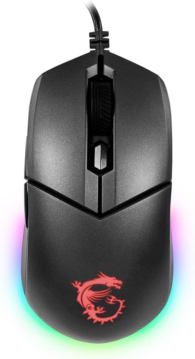 MSI Clutch GM11 Vezetékes Gamer Egér PAW-3325 Szenzor, 400-5000 DPI, RGB - GM11, Wired