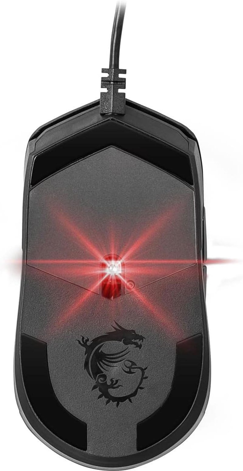 MSI Clutch GM11 Vezetékes Gamer Egér PAW-3325 Szenzor, 400-5000 DPI, RGB - GM11, Wired