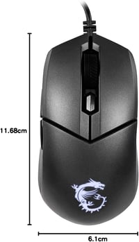 MSI Clutch GM11 Vezetékes Gamer Egér PAW-3325 Szenzor, 400-5000 DPI, RGB - GM11, Wired 10