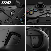 Bezdrôtový herný ovládač MSI Force GC300 pre PC – 2,4 GHz a Bluetooth, káblové/bezdrôtové pripojenie, 600 mAh Li-ion batéria, vymeniteľný D-pad, dva vibračné motorčeky 7
