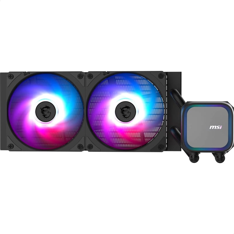 MSI MAG CORELIQUID A13 240 AIO CPU vodné chladenie – Kompletné pokrytie CPU, radiátor so split-flow technológiou, ventilátor CycloBlade 7, ARGB, rifle ložisko, 240