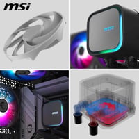 MSI MAG CORELIQUID A13 240 AIO CPU vodné chladenie – Kompletné pokrytie CPU, radiátor so split-flow technológiou, ventilátor CycloBlade 7, ARGB, rifle ložisko, 240 5
