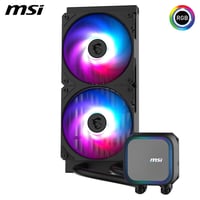 MSI MAG CORELIQUID A13 240 AIO CPU vodné chladenie – Kompletné pokrytie CPU, radiátor so split-flow technológiou, ventilátor CycloBlade 7, ARGB, rifle ložisko, 240 3