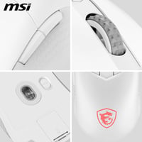 Bezdrôtová herná myš MSI Versa 300 biela, 8000 DPI, RGB, mikrospínače Kailh s výdržou 30 miliónov+ kliknutí, 6 tlačidiel, 50-hodinová výdrž batérie, odozva 1 ms 8