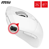 Bezdrôtová herná myš MSI Versa 300 biela, 8000 DPI, RGB, mikrospínače Kailh s výdržou 30 miliónov+ kliknutí, 6 tlačidiel, 50-hodinová výdrž batérie, odozva 1 ms 3