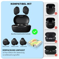 Silikónové nástavce Msilte pre slúchadlá Bose QuietComfort Earbuds, 3 páry, veľkosť S/M/L, vodoodolné a protišmykové, čierne 4
