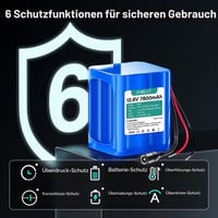 Lítiovo-iónová batéria Mspalocell 12,6 V 7800 mAh s nabíjačkou, pripojovacím káblom a adaptérom na použitie pre solárne panely, kamery, smerovače, alarmy a DIY osvetlenie 6